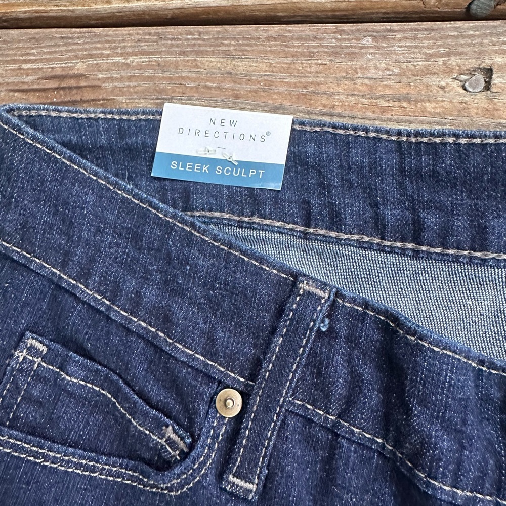 New Directions Burmuda Blue Jean Shorts - Picture 5 of 11